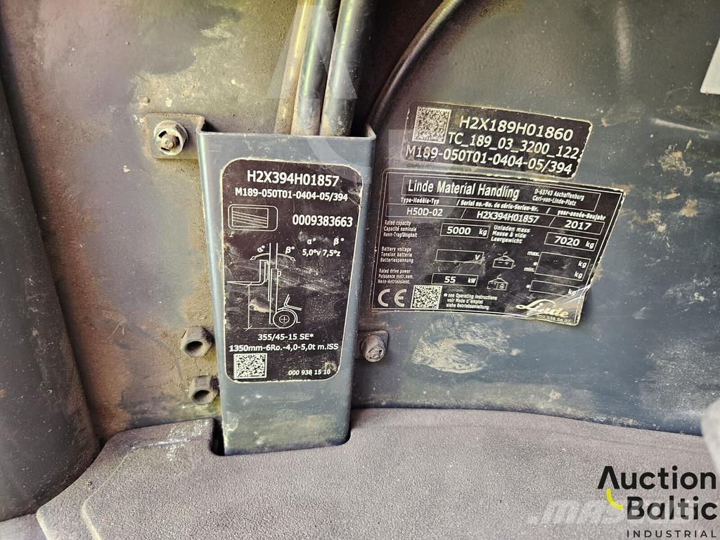 Linde H50D-02 Дизельні навантажувачі