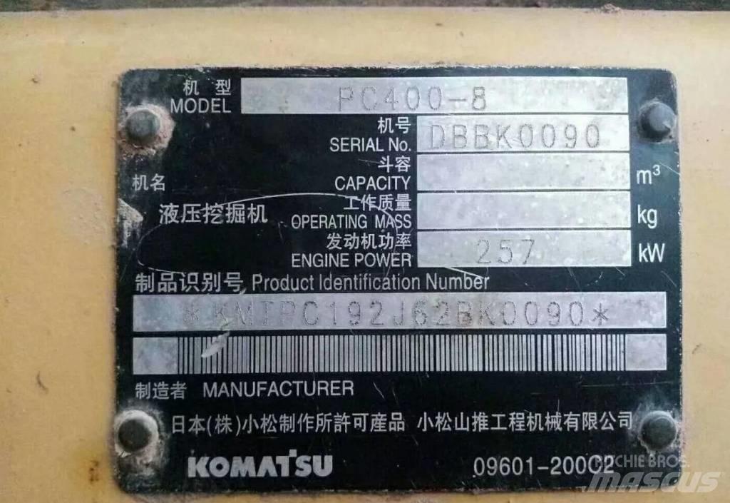 Komatsu PC400-8 Гусеничні екскаватори