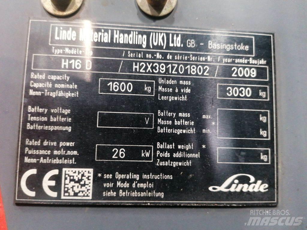 Linde H16D Дизельні навантажувачі