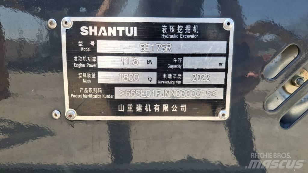 Shantui SE 17 SR Міні-екскаватори < 7т