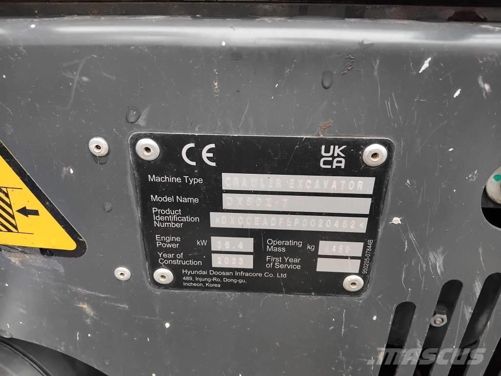 Develon DX 50 Z-7 Міні-екскаватори < 7т