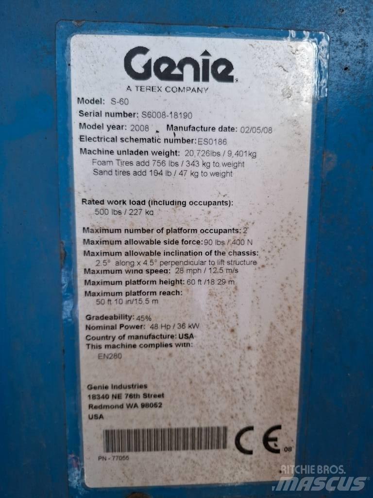 Genie S 60 Телескопічні підйомники