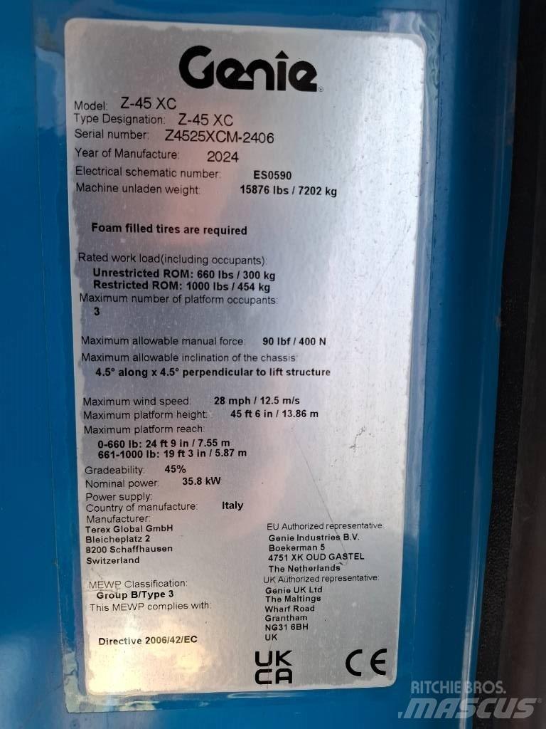 Genie Z 45 Колінчаті підйомники