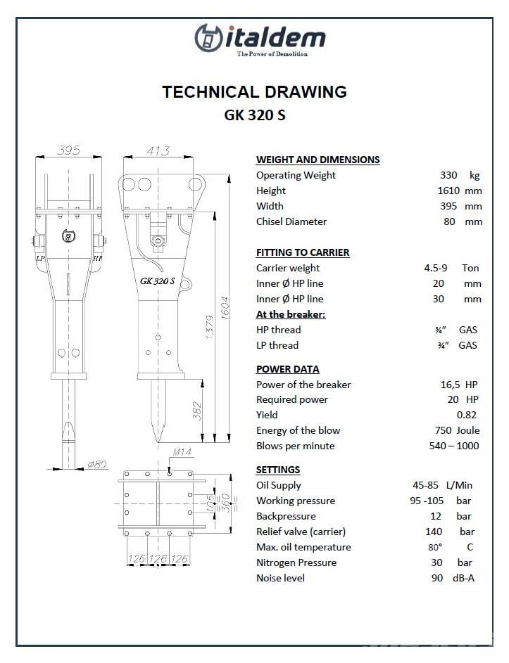 Italdem GK320S Плуги