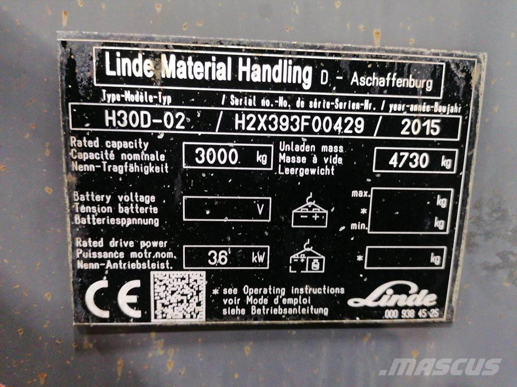 Linde H30D-02 Дизельні навантажувачі