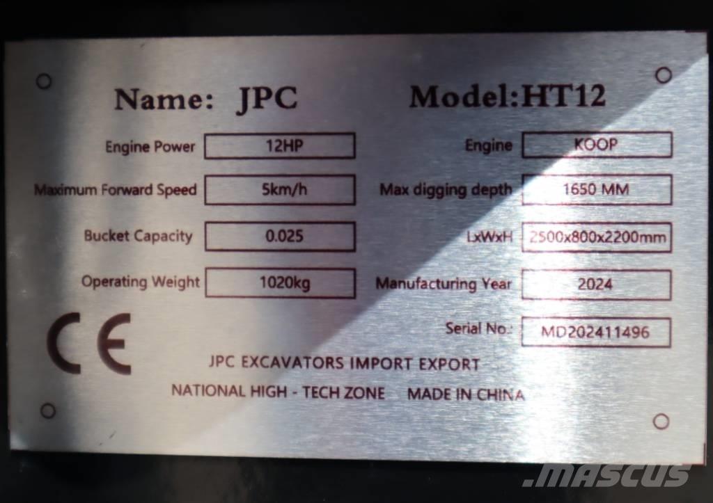JPC HT 12 Міні-екскаватори < 7т
