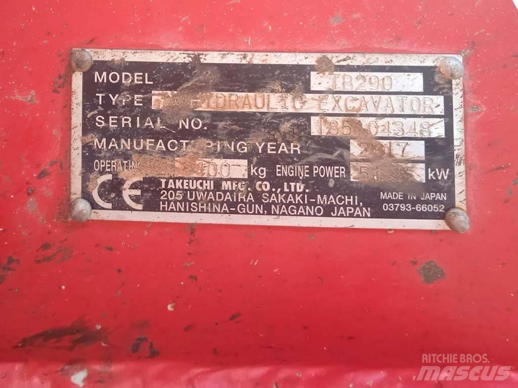Takeuchi TB290 Міні-екскаватори < 7т