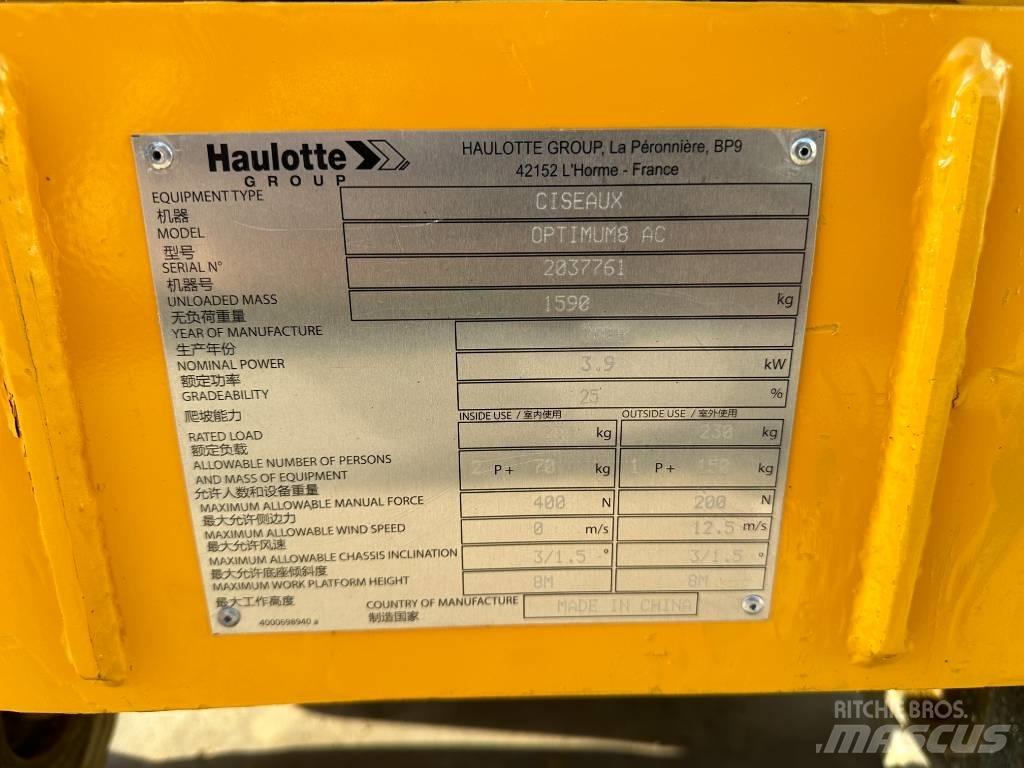 Haulotte OPTIMUM 8 Підйомники-ножиці