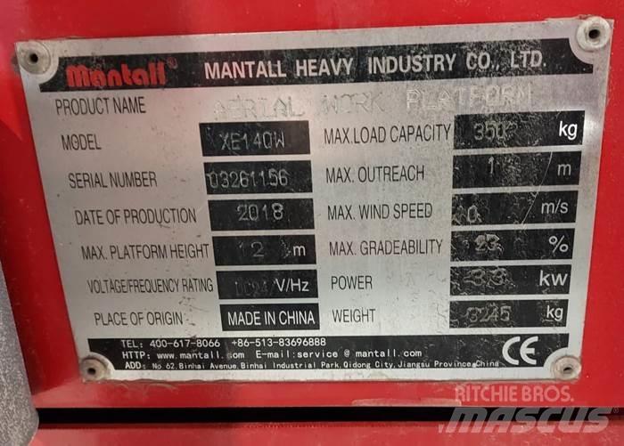 Mantall XE140W Підйомники-ножиці