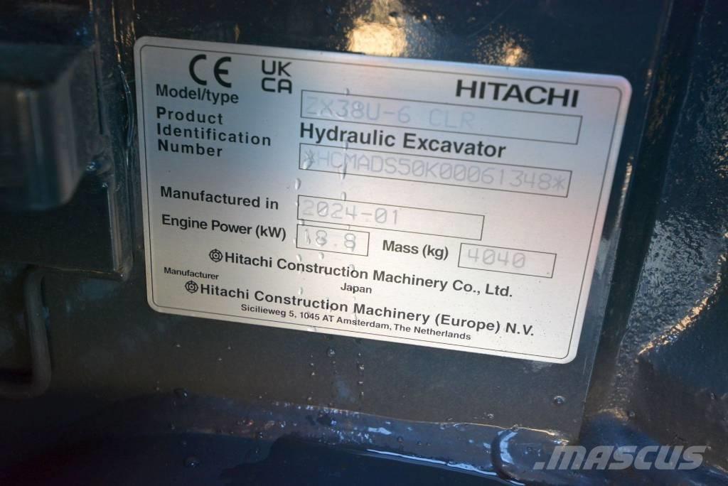 Hitachi ZX 38 U-6 Міні-екскаватори < 7т