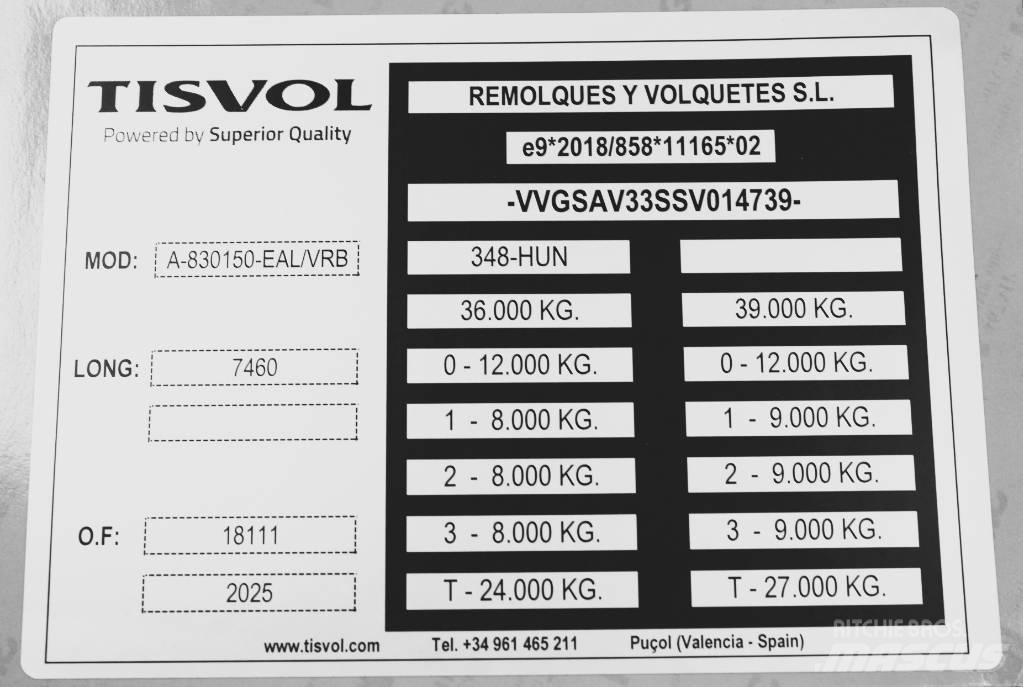  Tisvol 26,8m3 EVR Самоскиди