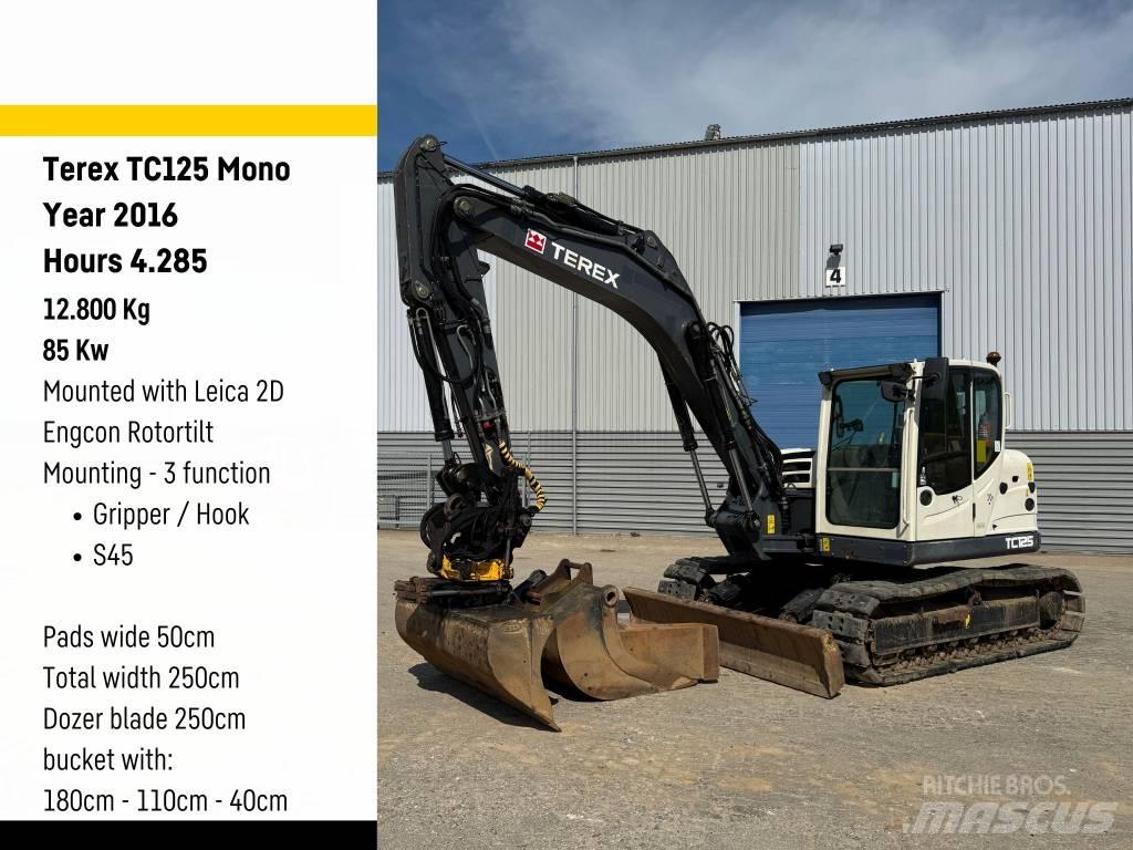 Terex Ecotec TC125 Середні екскаватори 7т. - 12т.