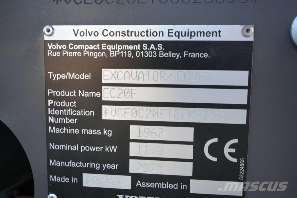 Volvo EC 20 E Міні-екскаватори < 7т