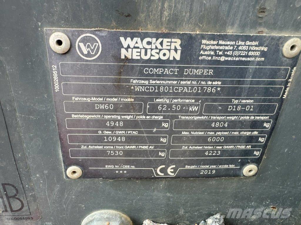 Wacker Neuson DW 60 Міні самоскиди