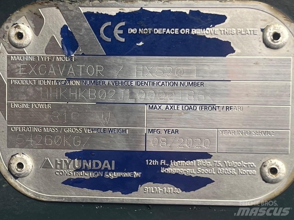 Hyundai HX 520 L Гусеничні екскаватори