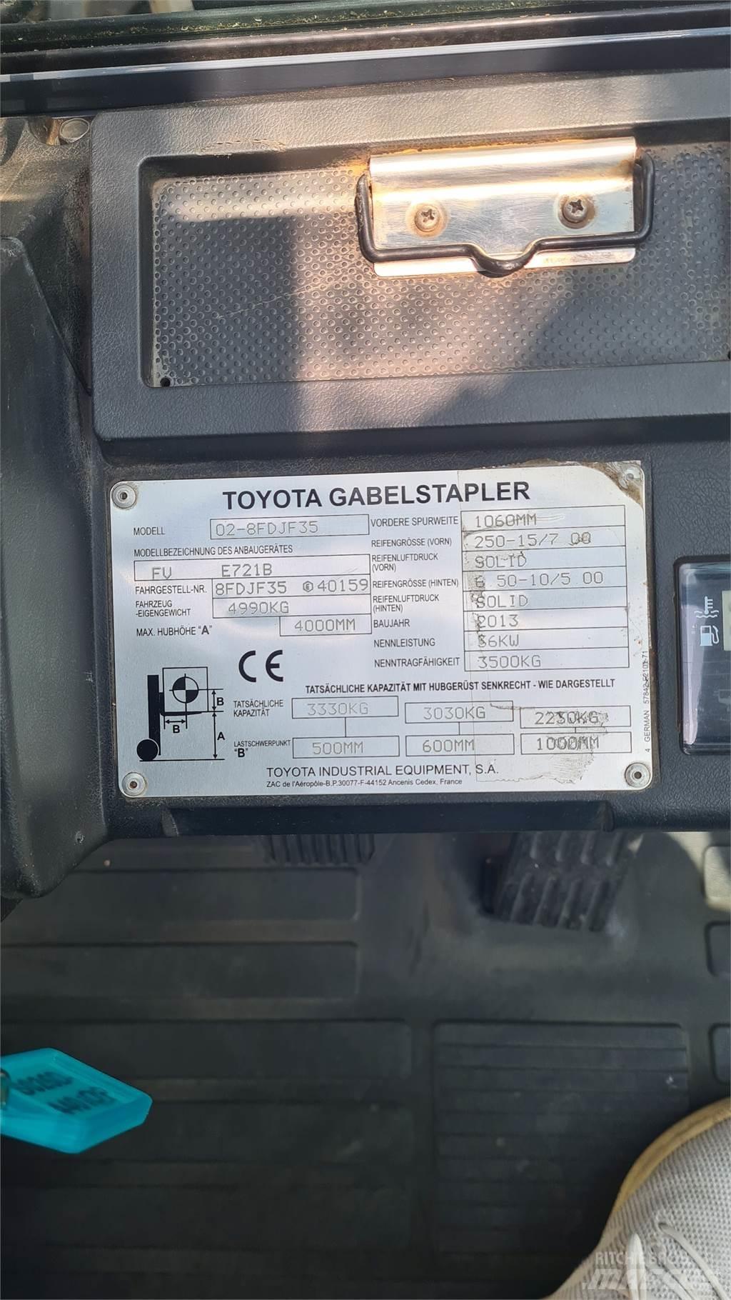 Toyota 02-8FDJF35 Дизельні навантажувачі