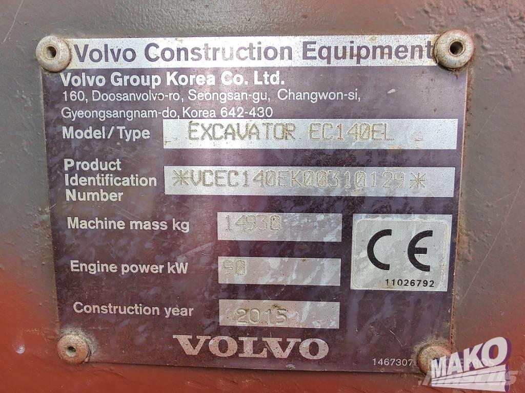 Volvo EC 140 EL Гусеничні екскаватори