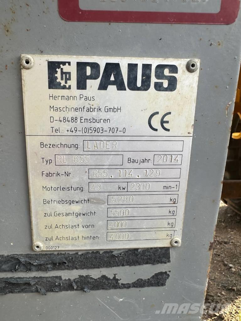 Paus RL 655 Фронтальні навантажувачі