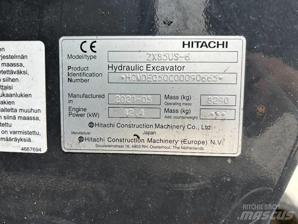 Hitachi ZX85U-6 Середні екскаватори 7т. - 12т.