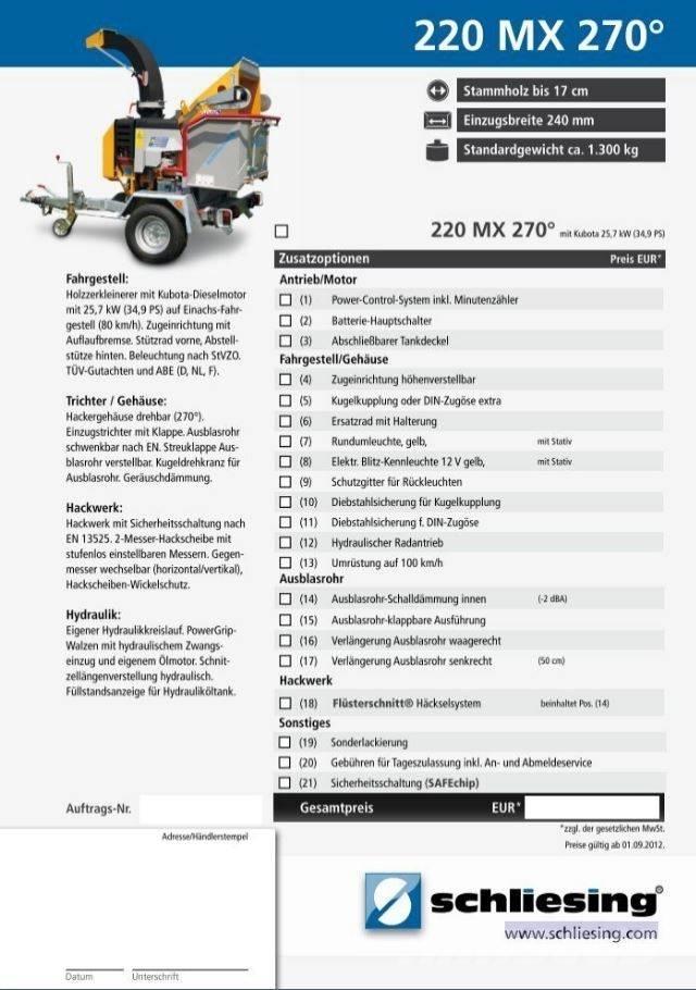 Schliesing 220 MX Подрібнювачі деревини