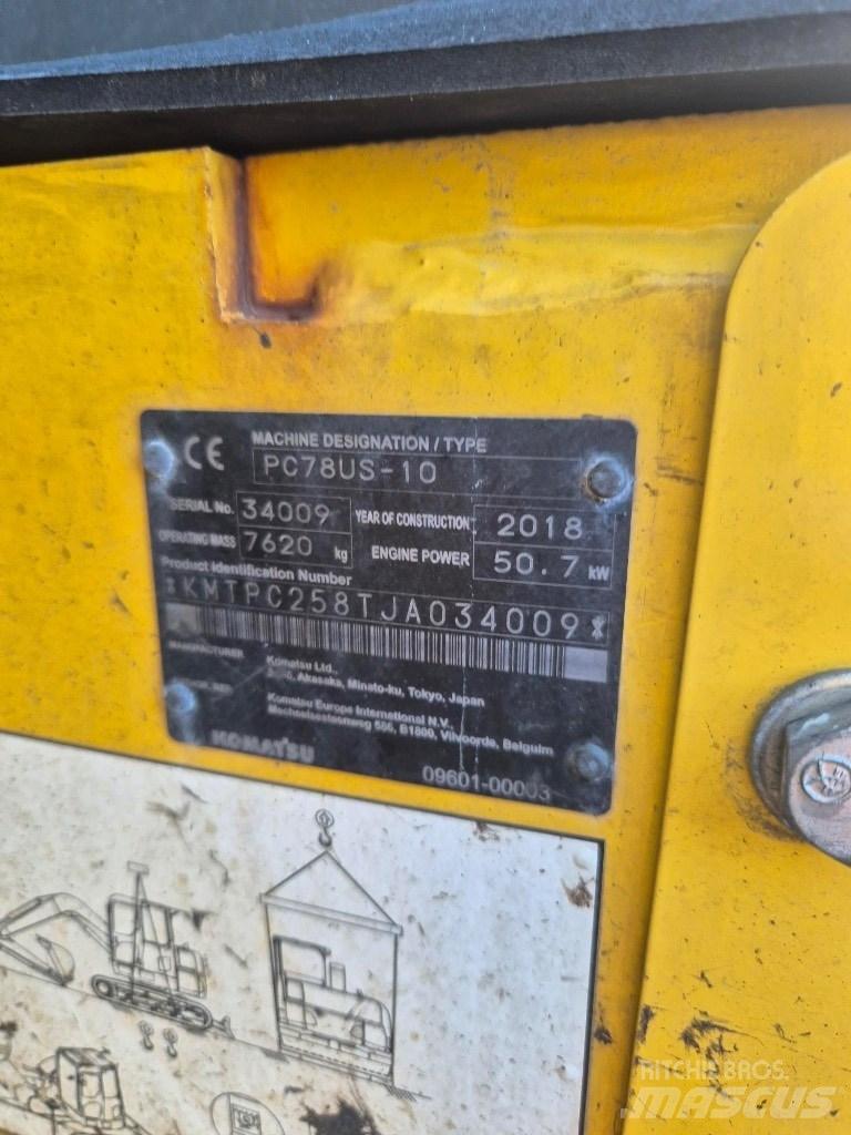 Komatsu Pc 78us-10 Середні екскаватори 7т. - 12т.