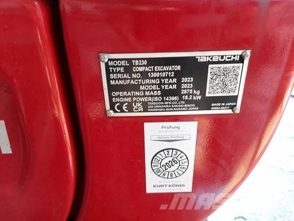 Takeuchi TB 230 Міні-екскаватори < 7т