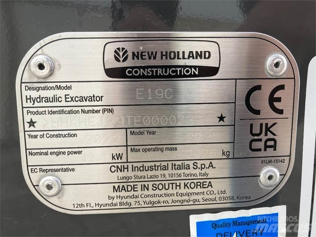 New Holland E 19C Міні-екскаватори < 7т