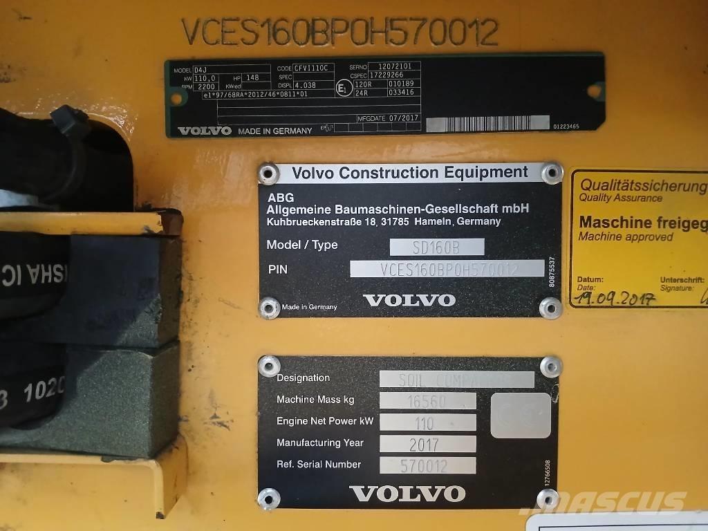 Volvo SD160 B, Vält Пневматичні катки