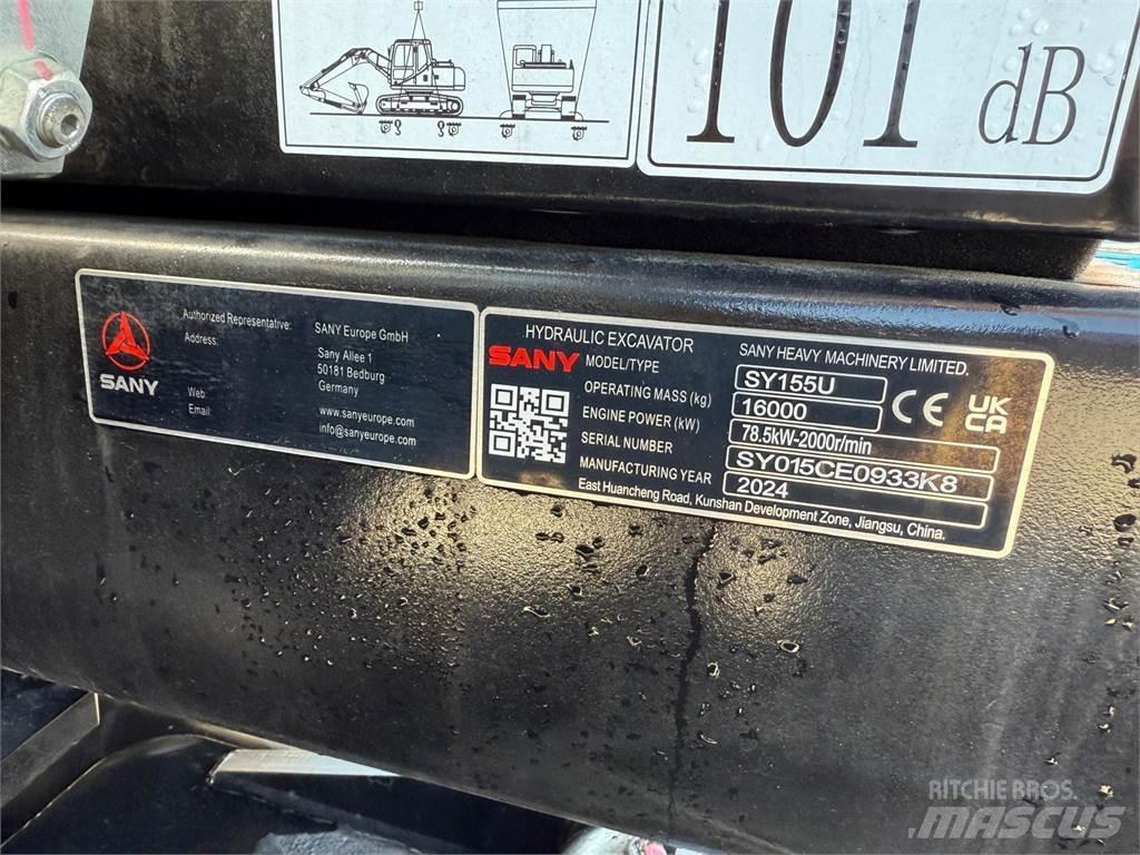 Sany SY155U Гусеничні екскаватори