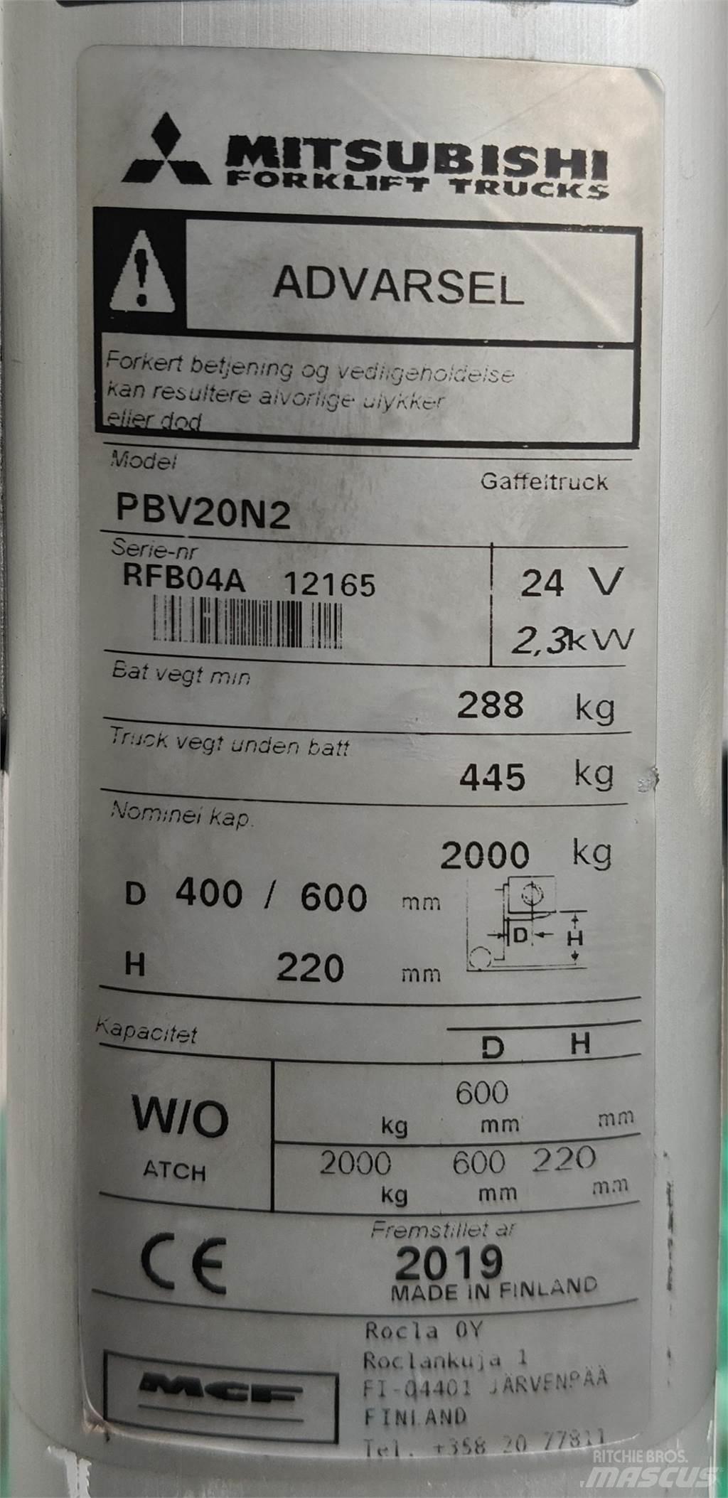 Mitsubishi PBV20N2 Інше