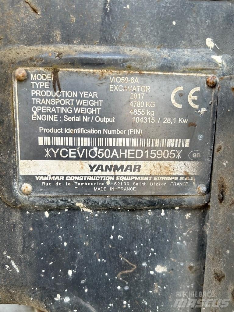 Yanmar VI050 - 6A Міні-екскаватори < 7т