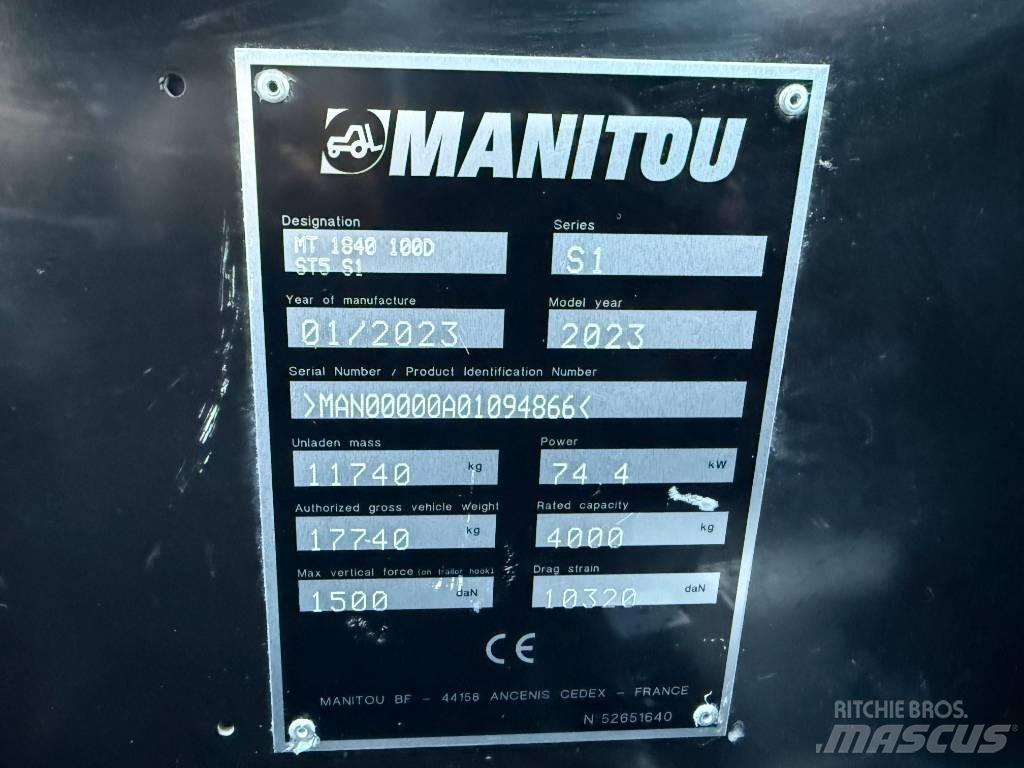 Manitou MT 1840 Телескопічні навантажувачі