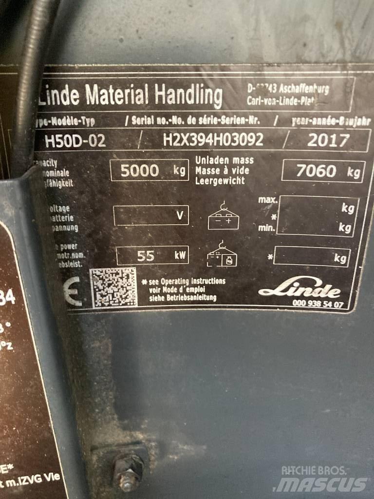 Linde H50D/394 Дизельні навантажувачі