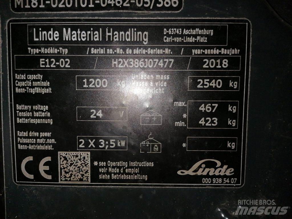Linde E12-02 Електронавантажувачі