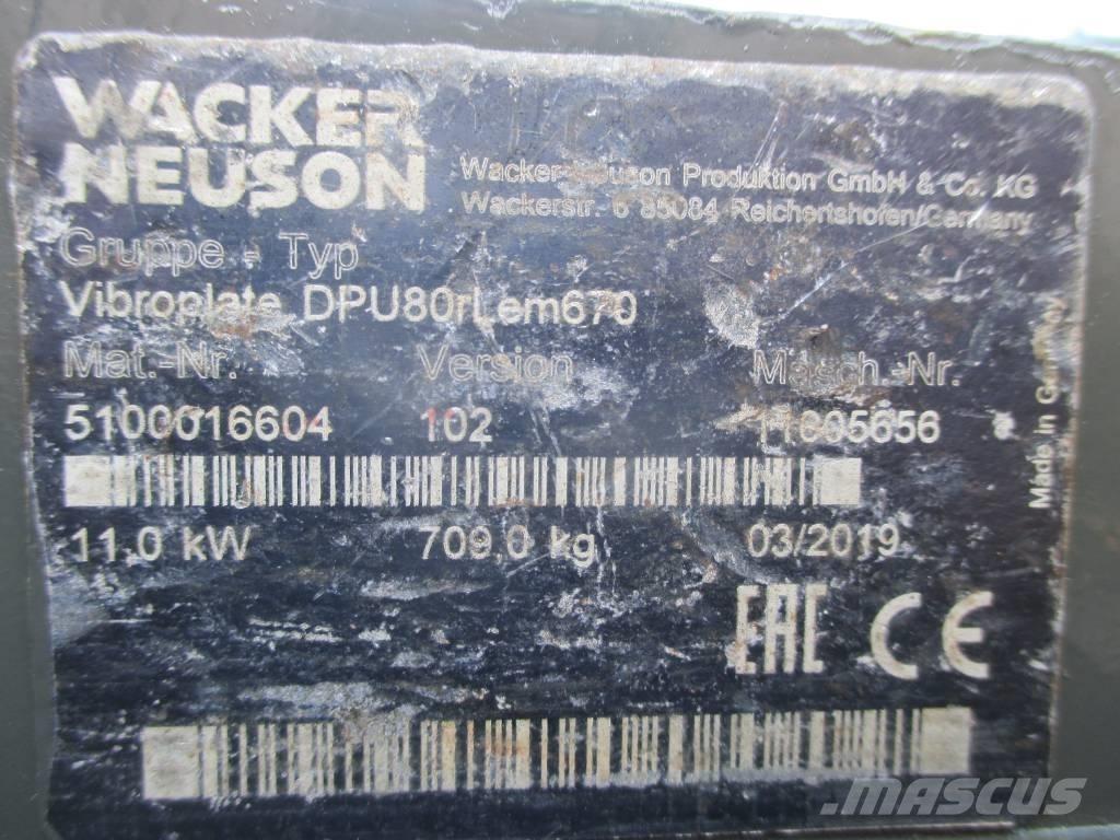 Wacker Neuson DPU 80 Віброплити та вібротрамбовки