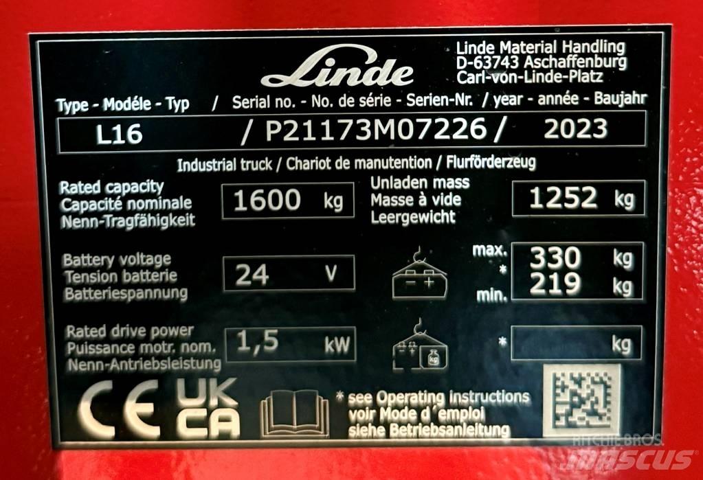 Linde L16/1173-01 Ручний візок