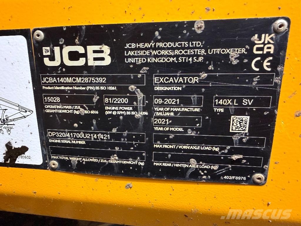 JCB 140 X Гусеничні екскаватори