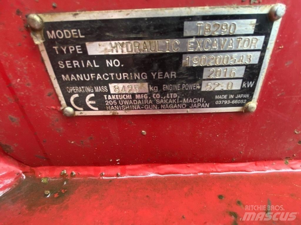 Takeuchi TB 290 Середні екскаватори 7т. - 12т.
