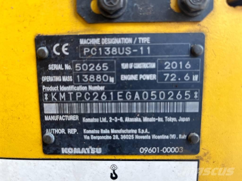 Komatsu PC 138 US-11 Гусеничні екскаватори