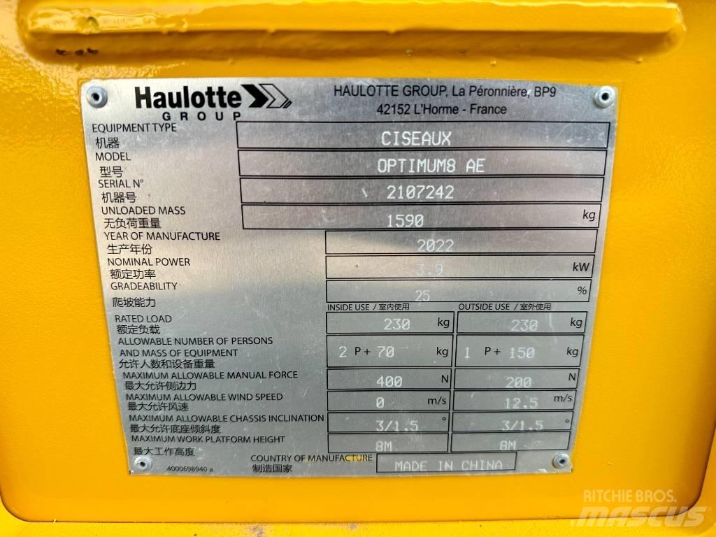 Haulotte OPTIMUM 8 Підйомники-ножиці