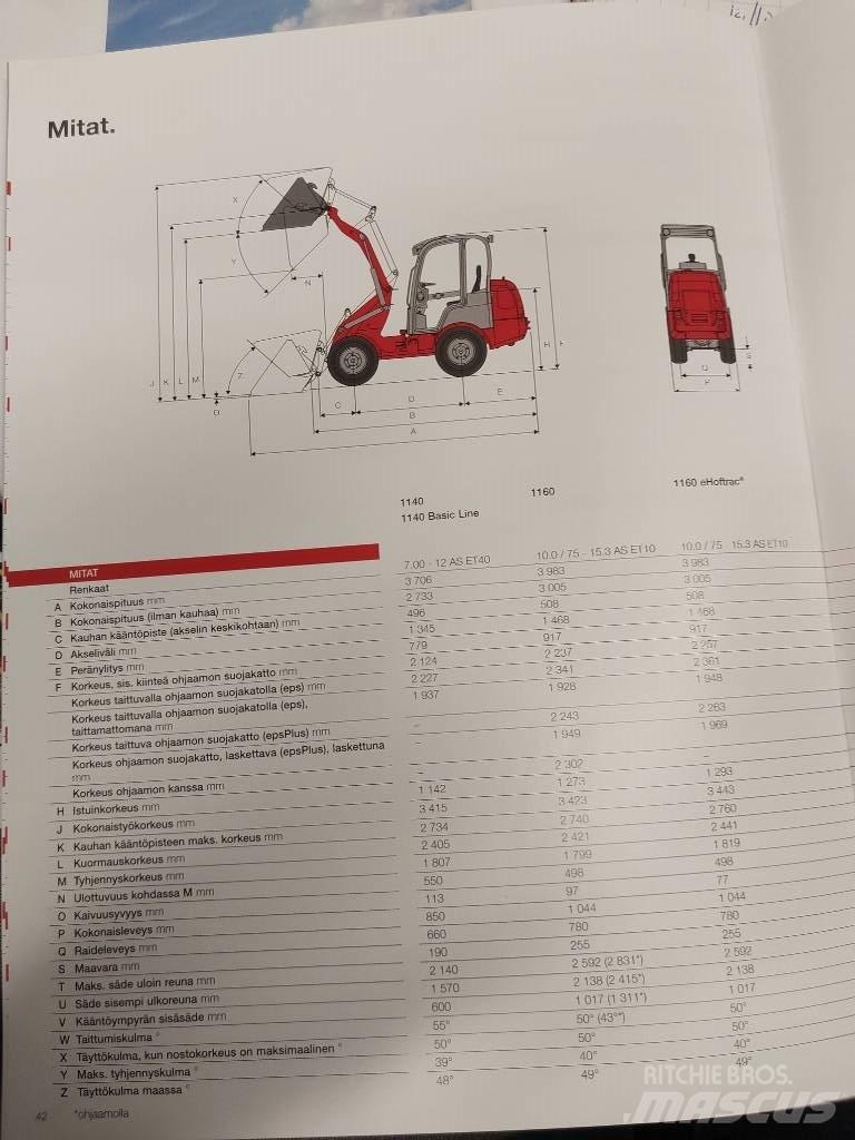 Weidemann 1160 Багатофункціональне обладнання для вантажних і землекопальних робіт