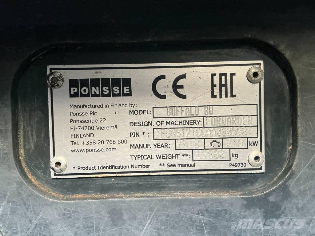 Ponsse Buffalo 8W Форвардери