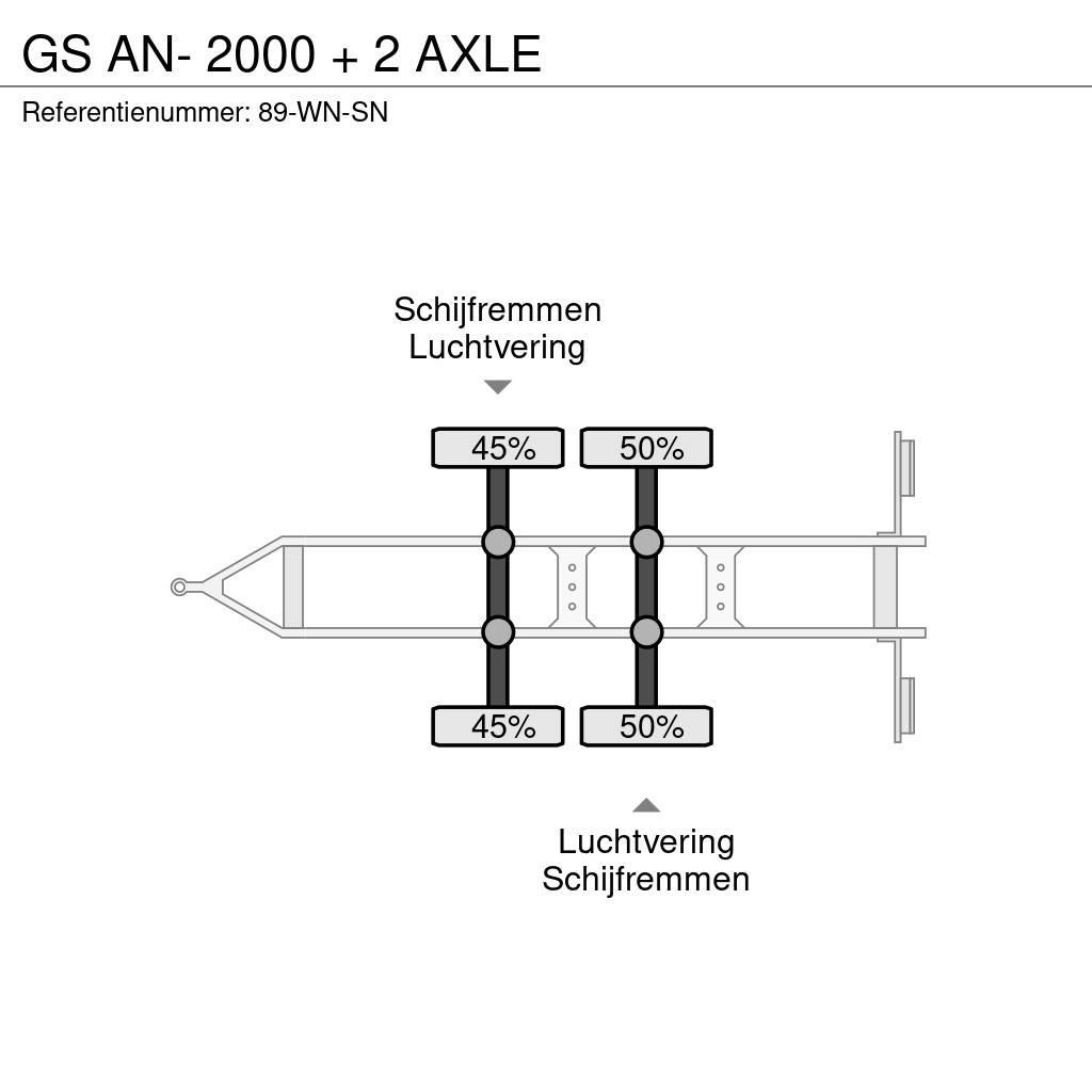GS AN- 2000 + 2 AXLE Причепи-платформи/бокове розвантаження