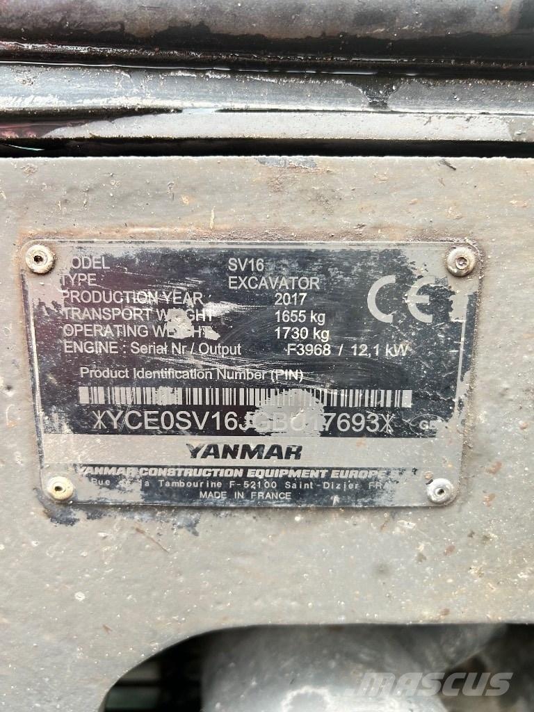 Yanmar SV 16 Міні-екскаватори < 7т