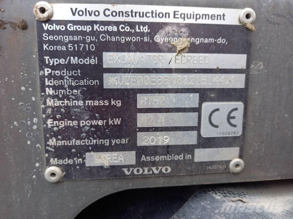 Volvo ECR 88 D Середні екскаватори 7т. - 12т.