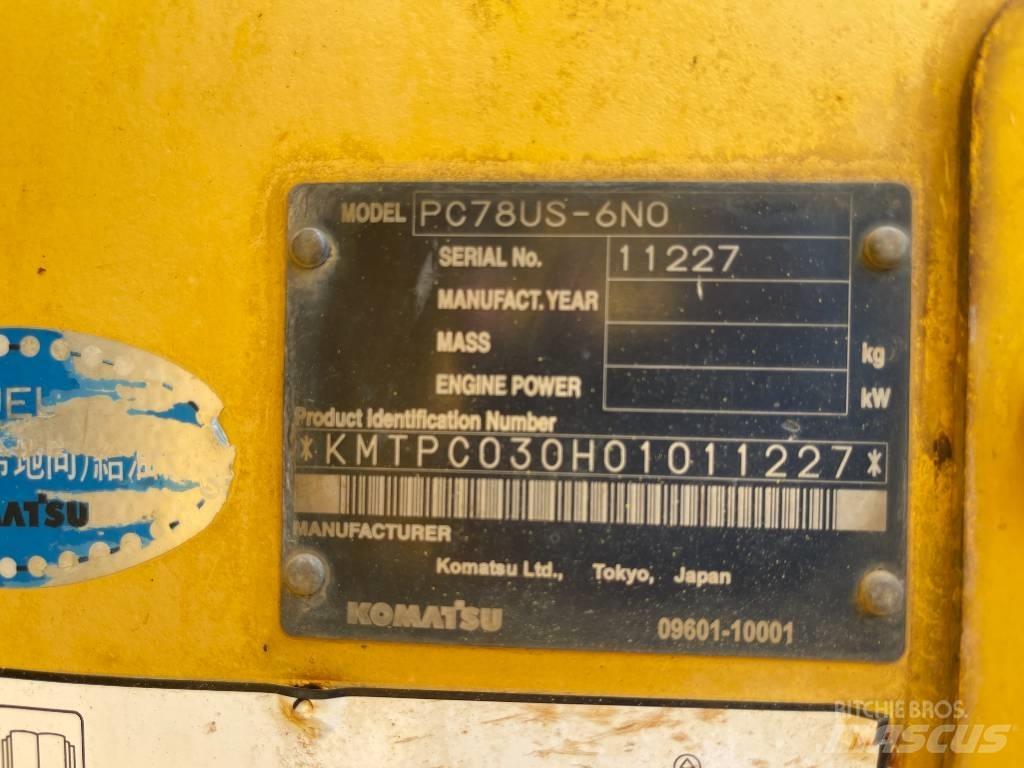 Komatsu PC78US-6N0 Гусеничні екскаватори