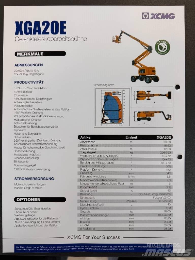 XCMG XGA 20 E Колінчаті підйомники