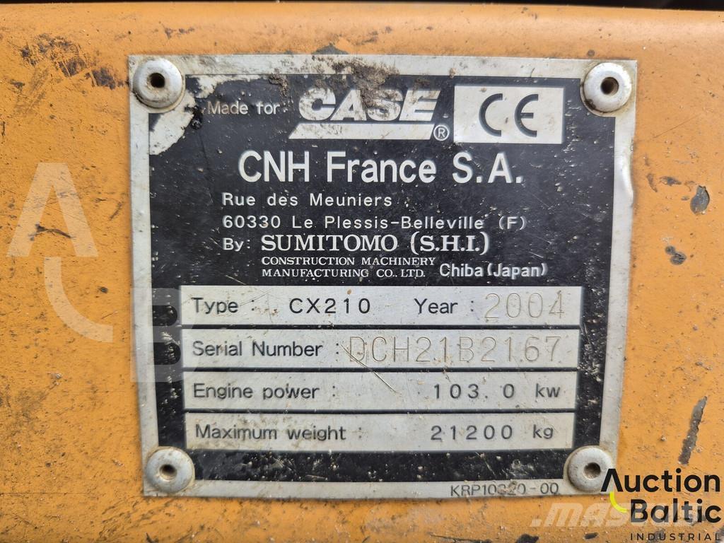 CASE CX 210 Гусеничні екскаватори