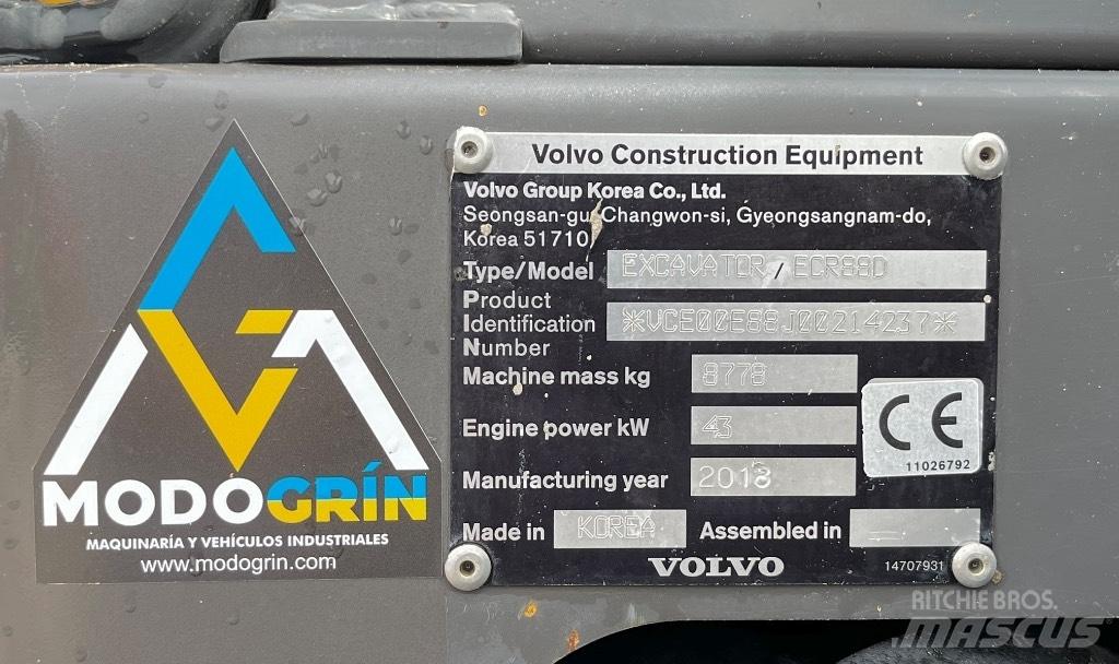 Volvo ECR 88 Міні-екскаватори < 7т