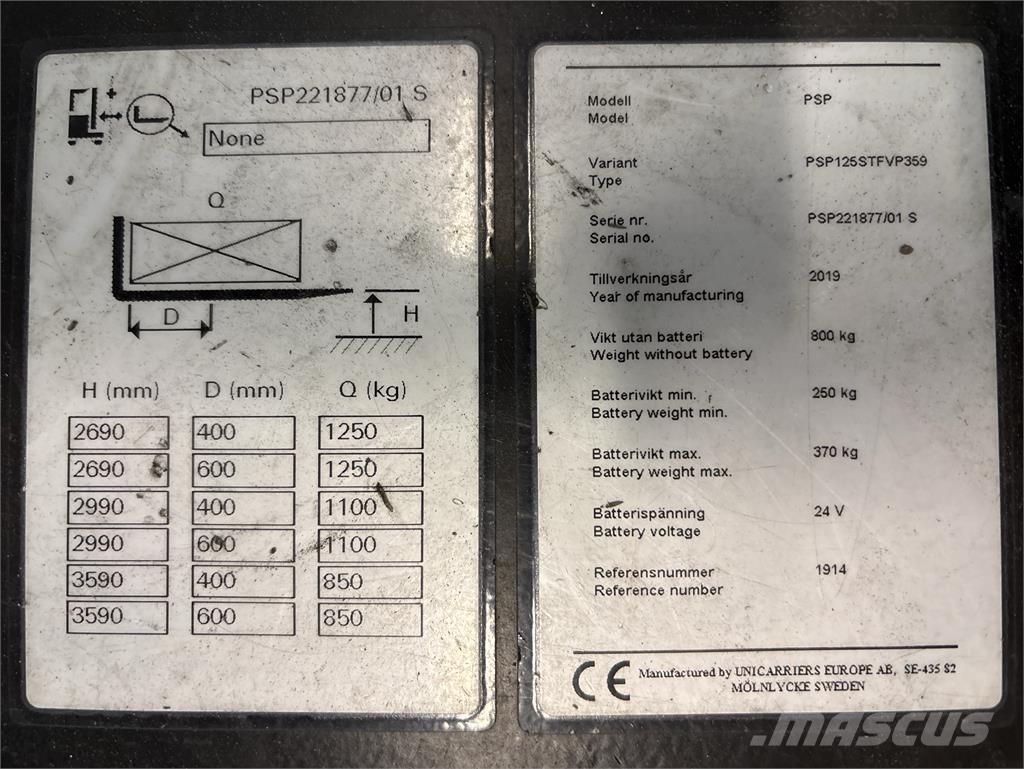 Atlet PSP125 Самохідні електроштабелери